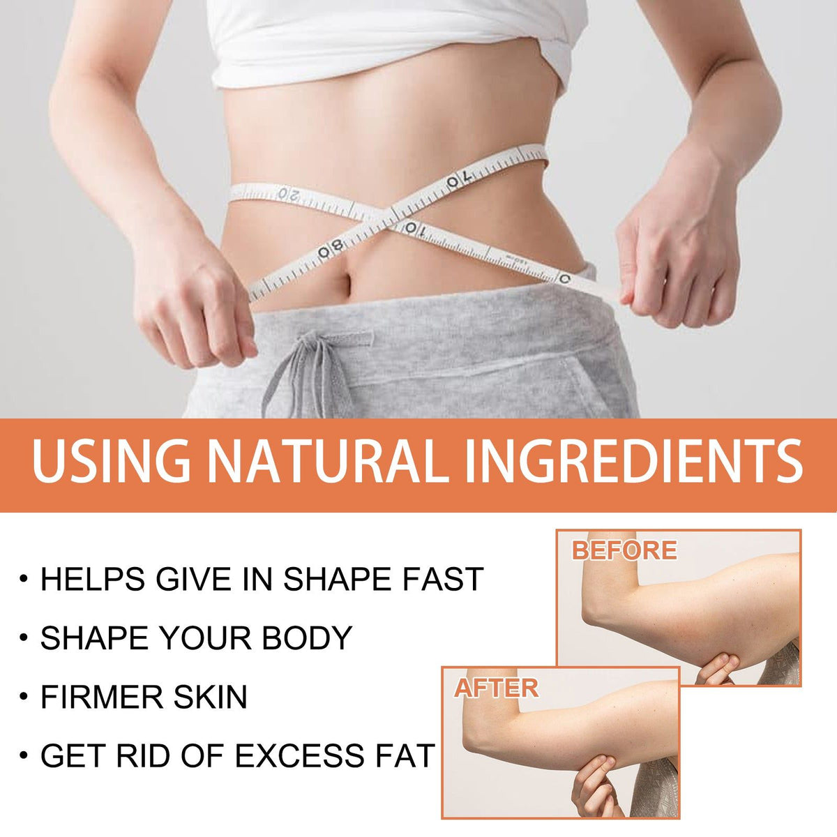 Body Shaping Cream, Slimming, Tightening, Cellulite Reduction, Fast Absorption ,30g
