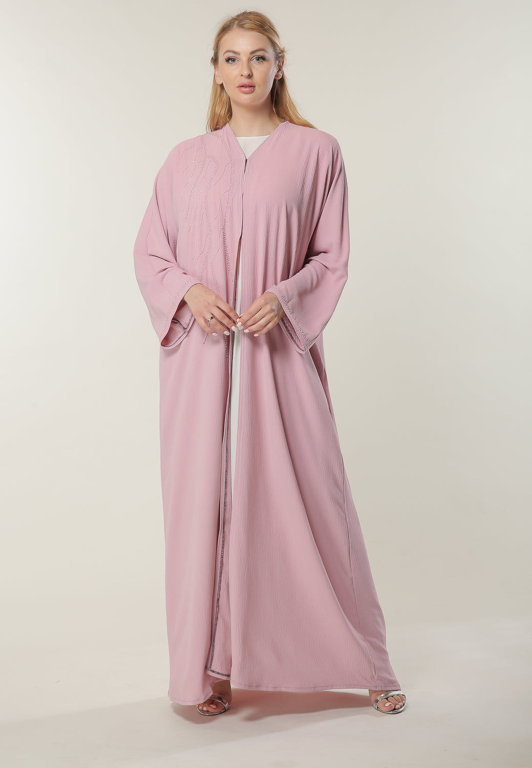 MOiSTREET Pink Handmade CEY Abaya