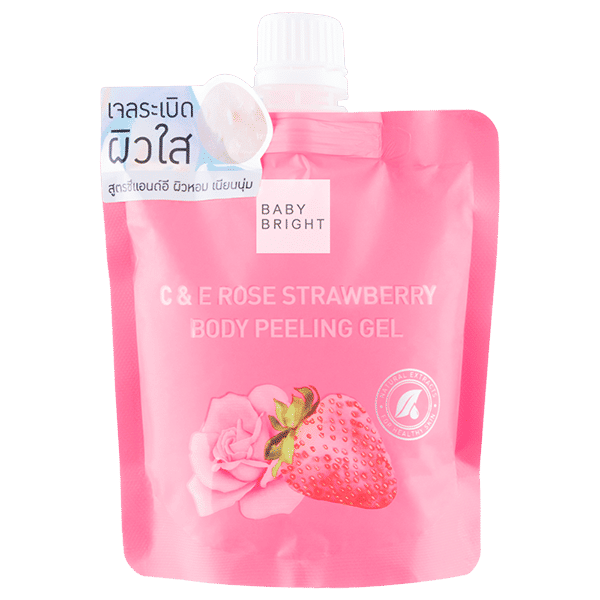 C & E ROSE STRAWBERRY BODY PEELING GEL 200ML BABY BRIGHT (B)
