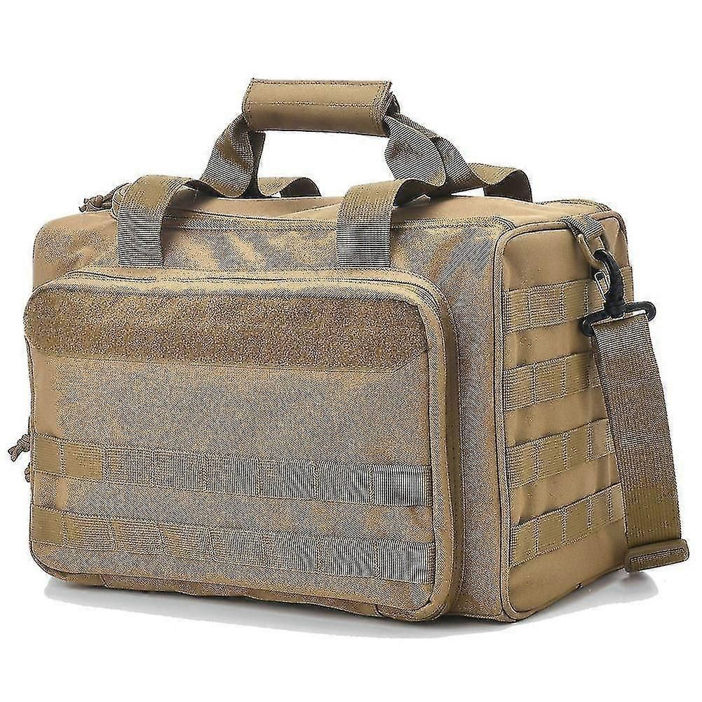 Tactical Range Bag Molle System 600d Waterproof Gun Shooting Pistol Case Pack Khaki Hunting Accessories Tools Sling Bag Camping