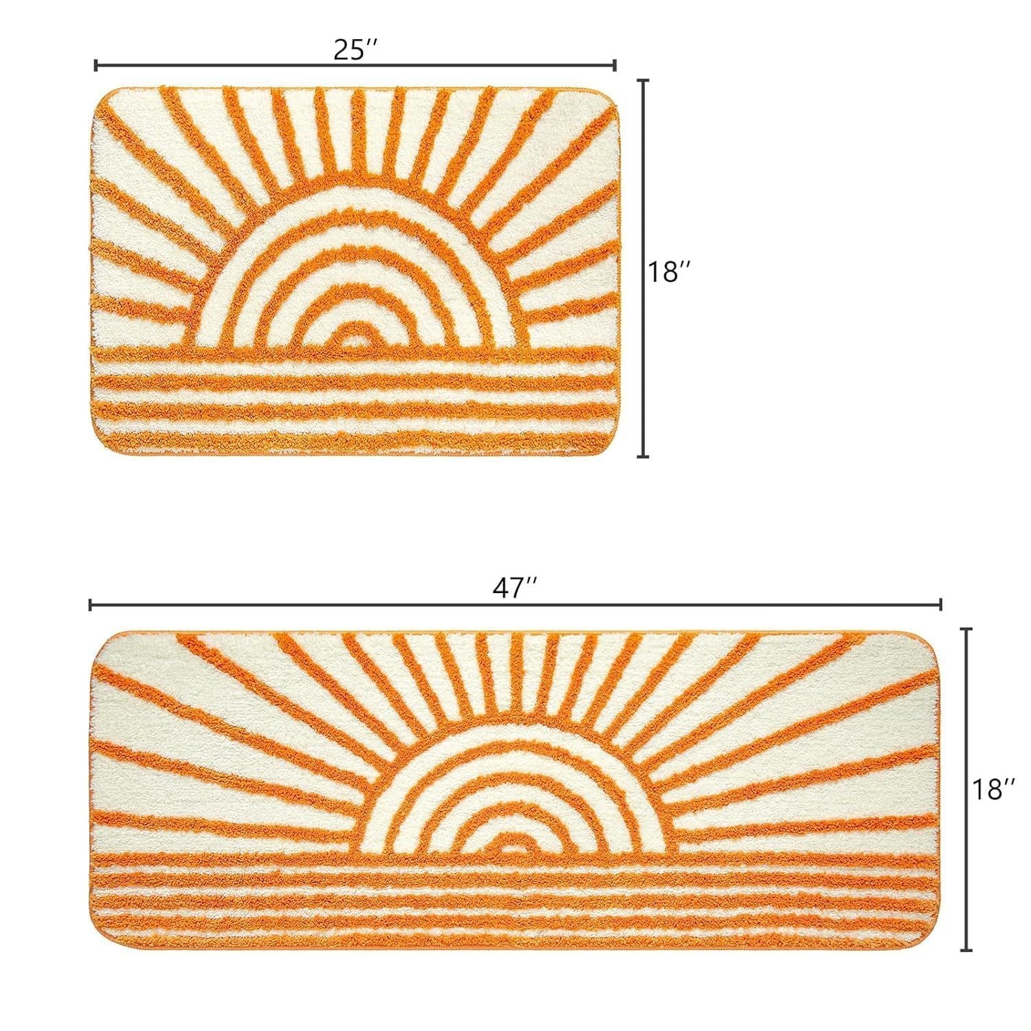 AIESY® Beautiful Non Slip Water Absorbent Soft Runner Bath Mat