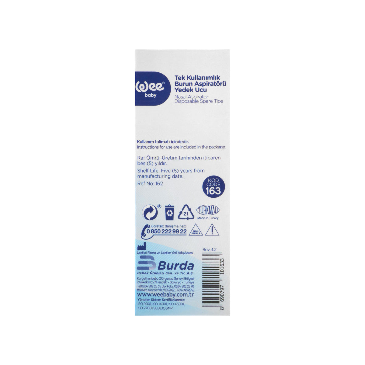 Weebaby Disposable Nasal Aspirator Spare Tip, Baby care, 163