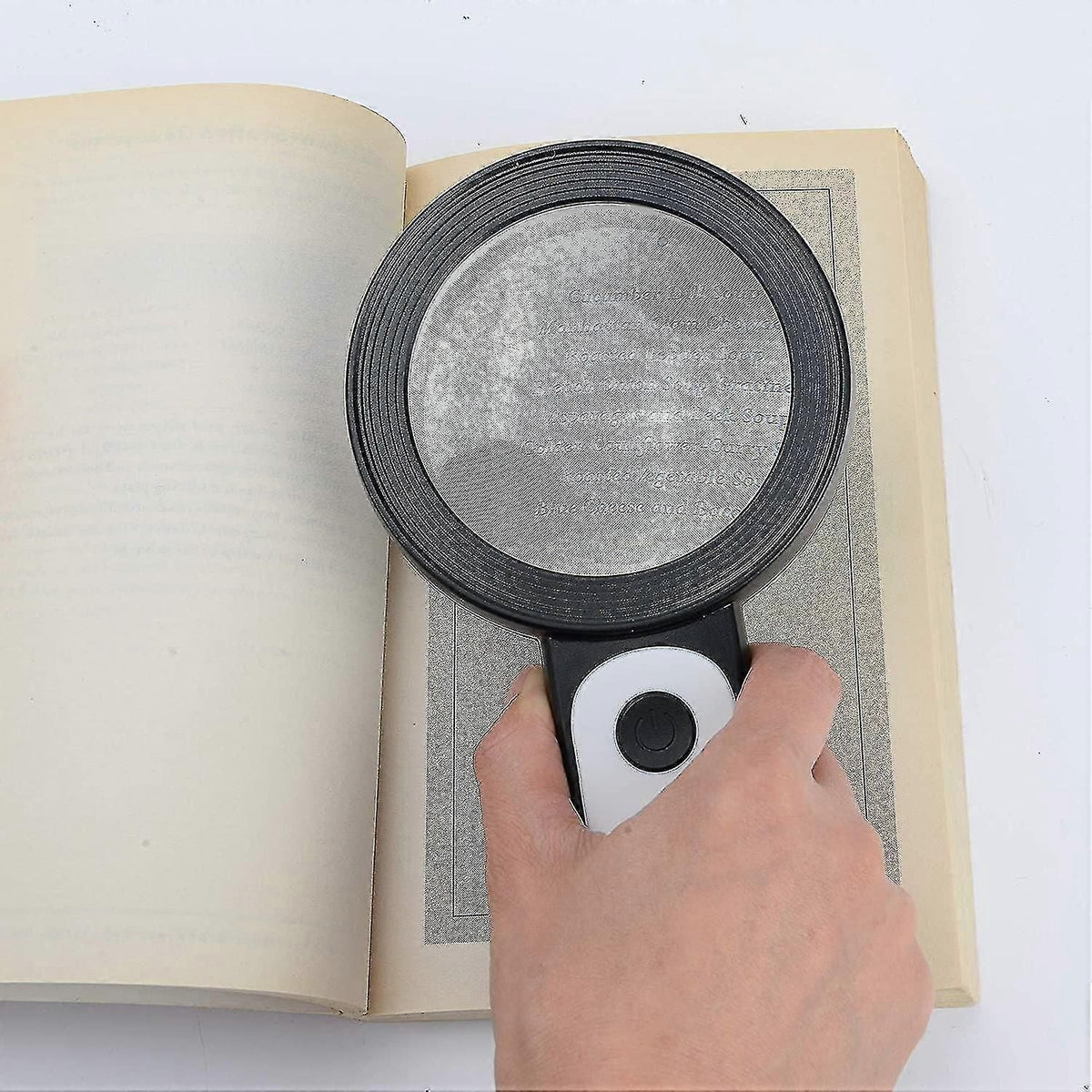 30X Illuminated Magnifying Glass with 18 LED Dual Light Modes - Cold/Warm Light Hands-Free Magnifier for Reading, Crafts & Hobbies