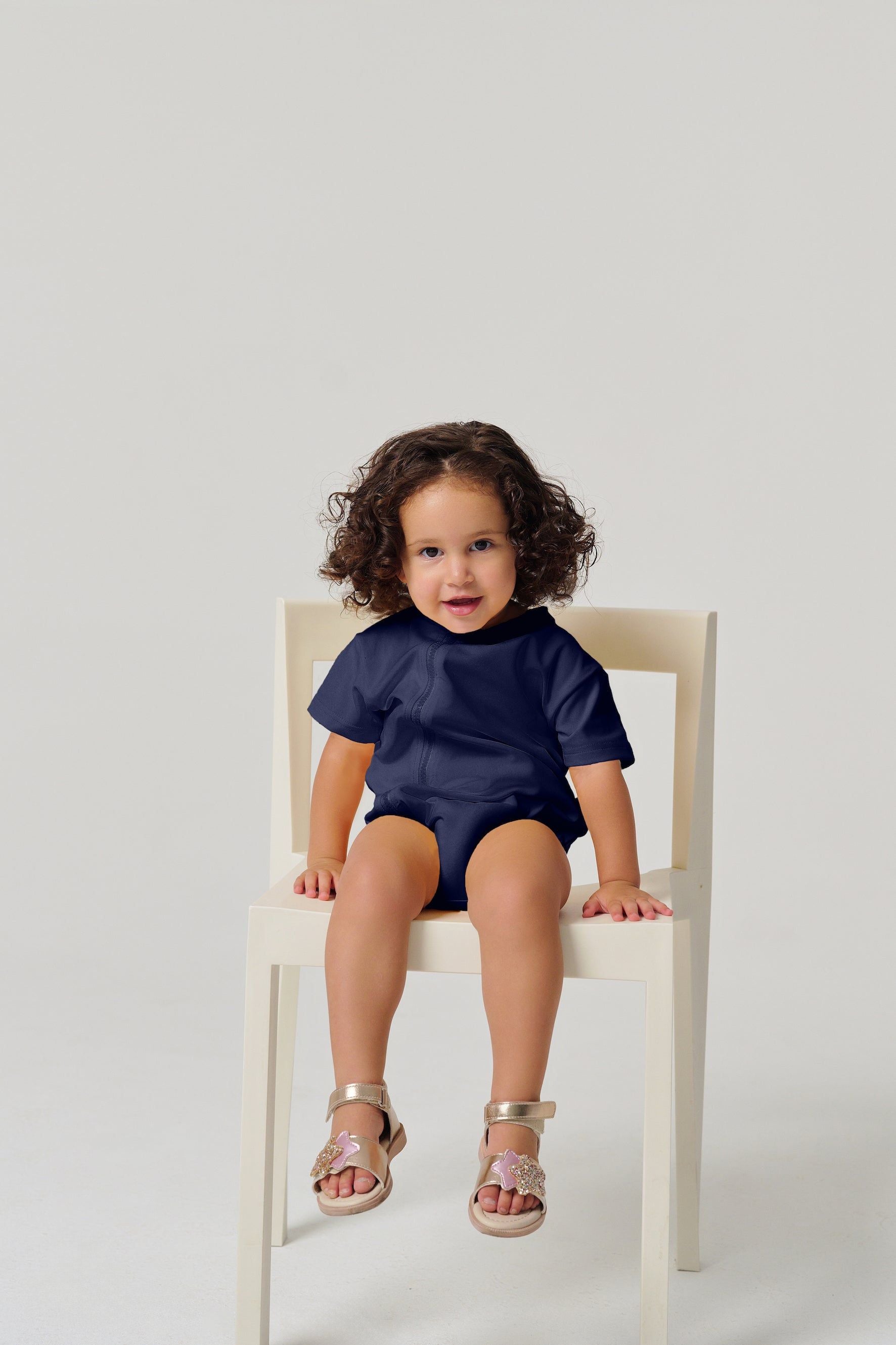 MULU Classic Unisex Baby Romper - Navy