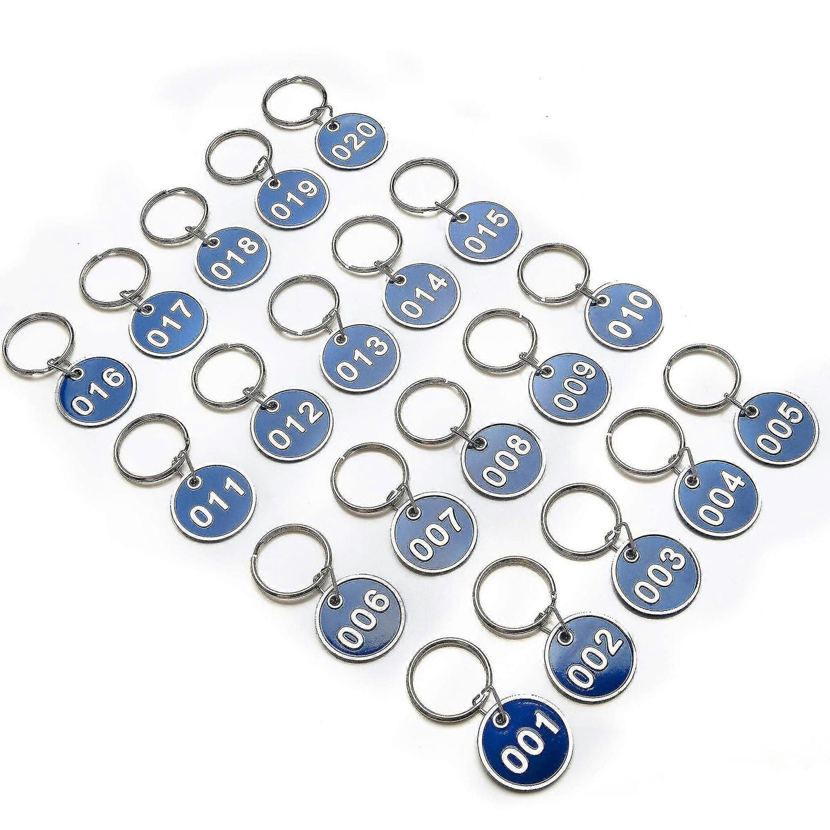 Engraved Aluminum Number Key Rings 1-100 for Locker Gym Keys