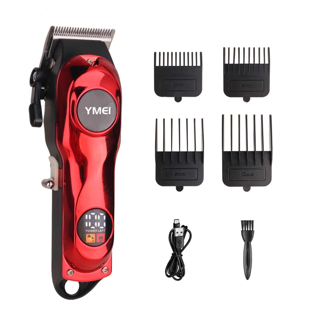 KK-626 USB Hair Clipper Kit with Adjustable Guide Combs