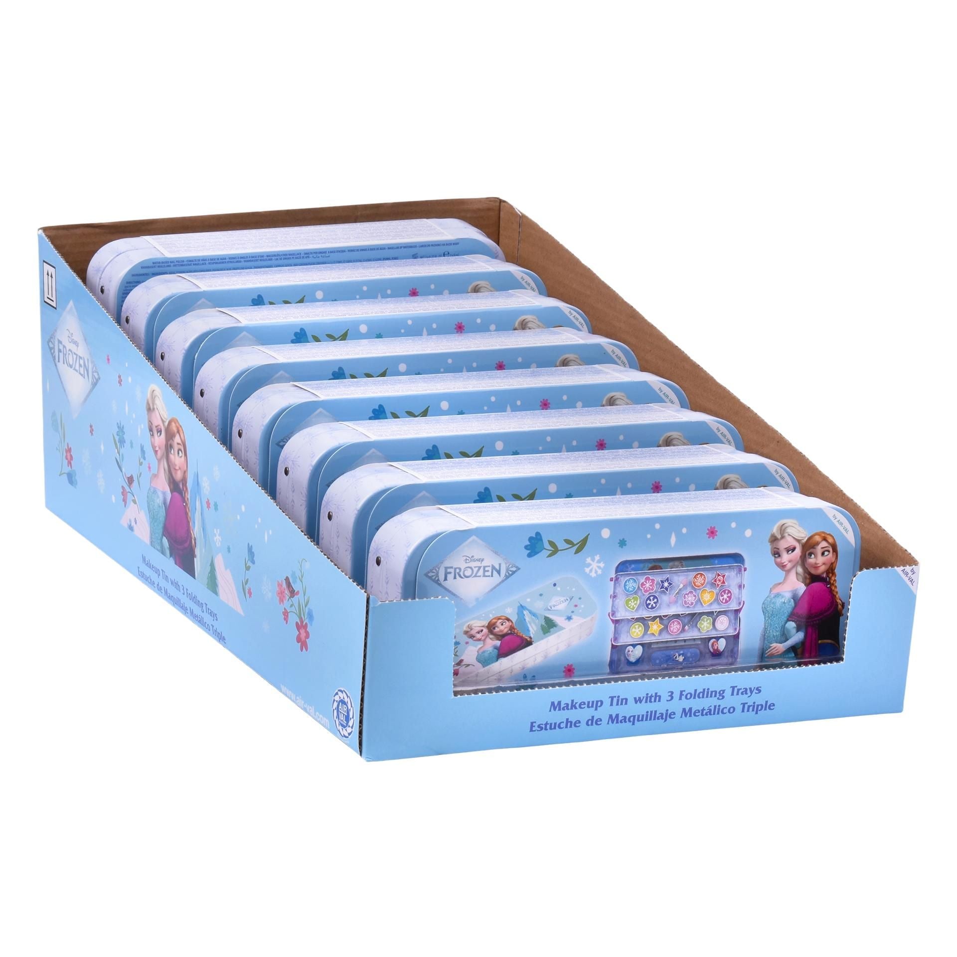 Air-Val Disney Frozen Makeup Tin With 3 Folding Trays, Blue, 3+ years