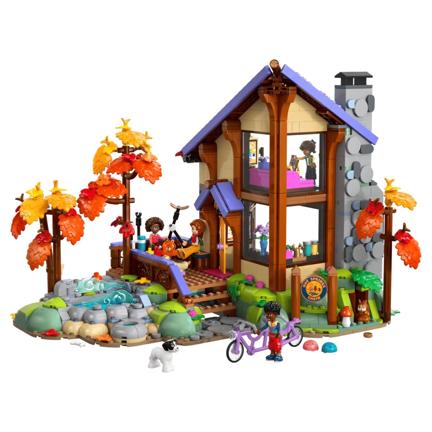 LEGO Friends 42705 Cozy Fall Forest Cabin Building Toy Set, 1229 Pieces for Boys and Girls Ages 9 Years and Above