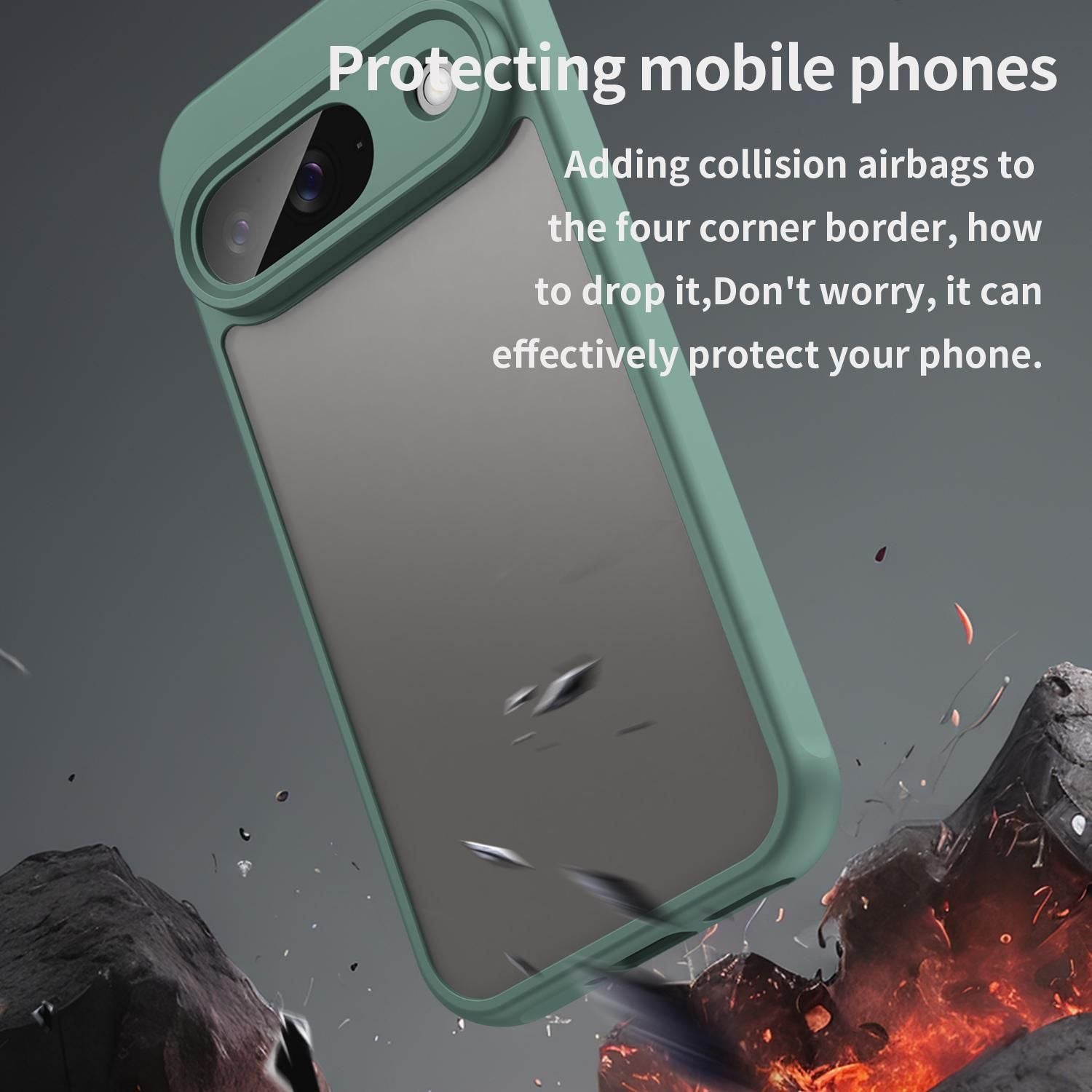 TPU Hybrid PC Frosted Phone Case For Google Pixel 9