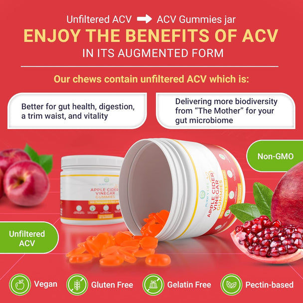 Purify Life Apple Cider Vinegar Gummies 90