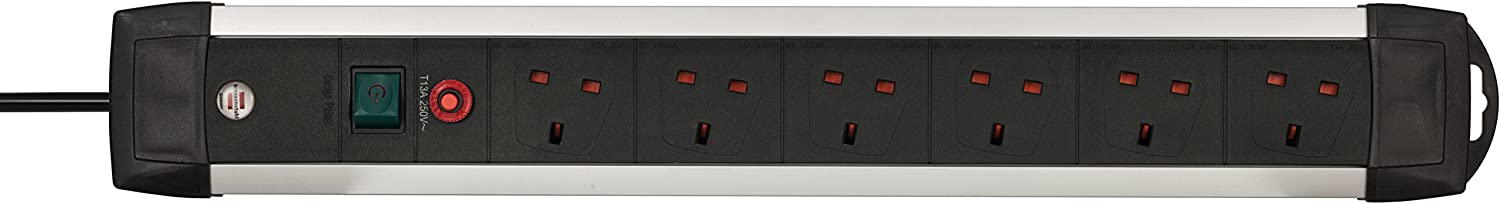 BRENNENSTUHL 1391003654 PREMIUM ALUMINIUM 4 WAY SOCKET 5M