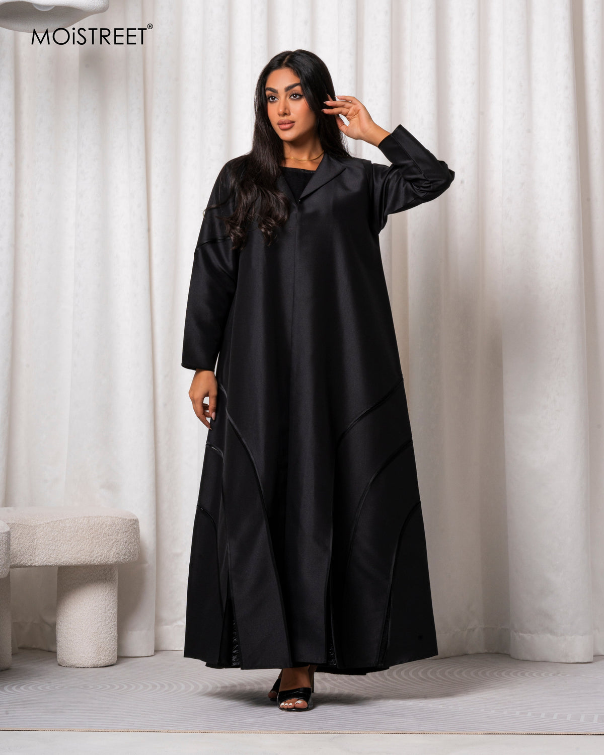 MOiSTREET Handmade Victoria Satin Abaya
