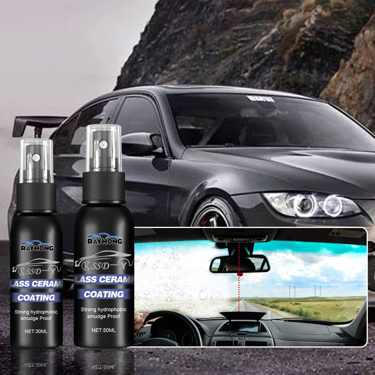 Boost Visibility with Car Windshield Repellent, Water & Fog Resistant, Easy Application ,50ml