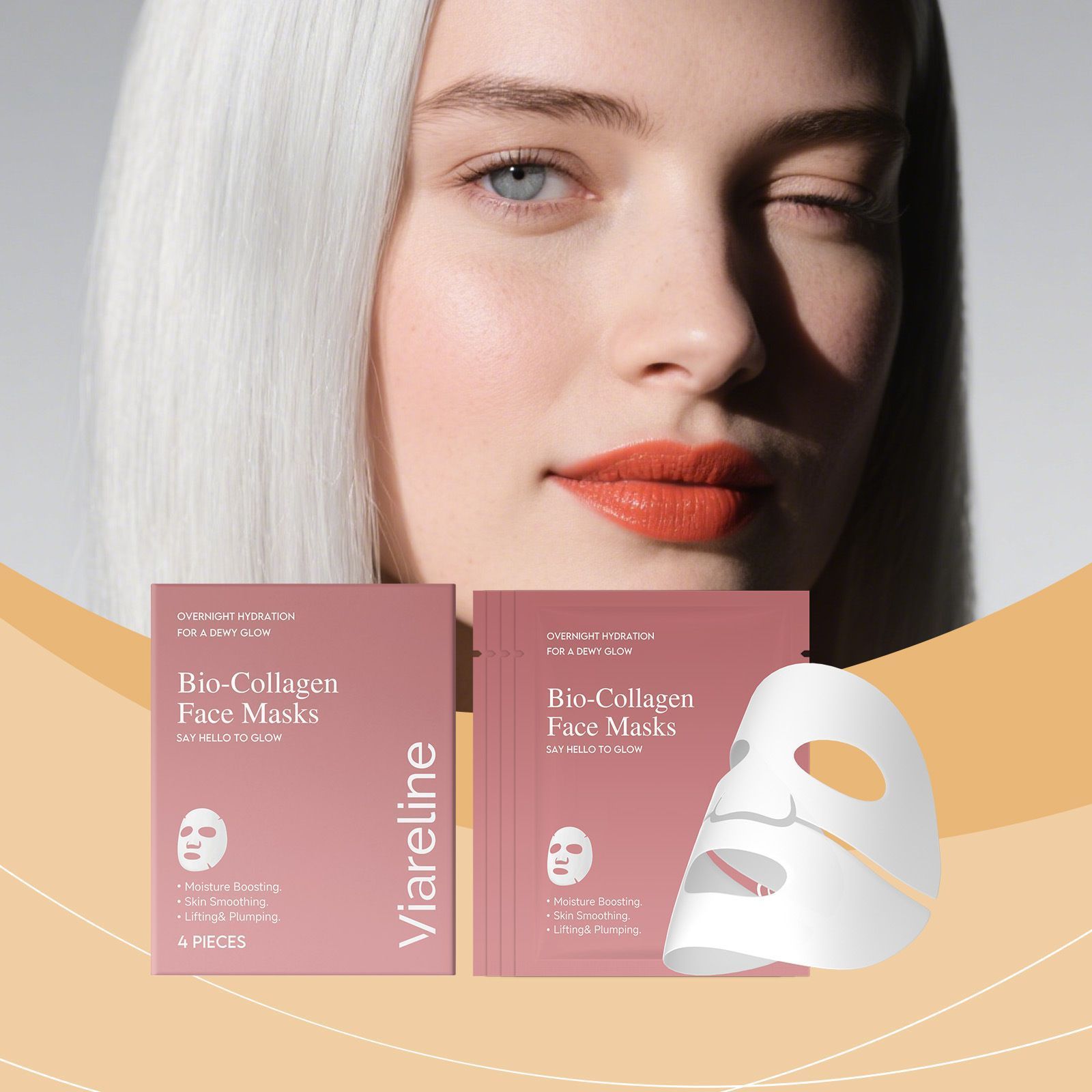 Collagen Hydrating Sheet Face Mask 4pcs