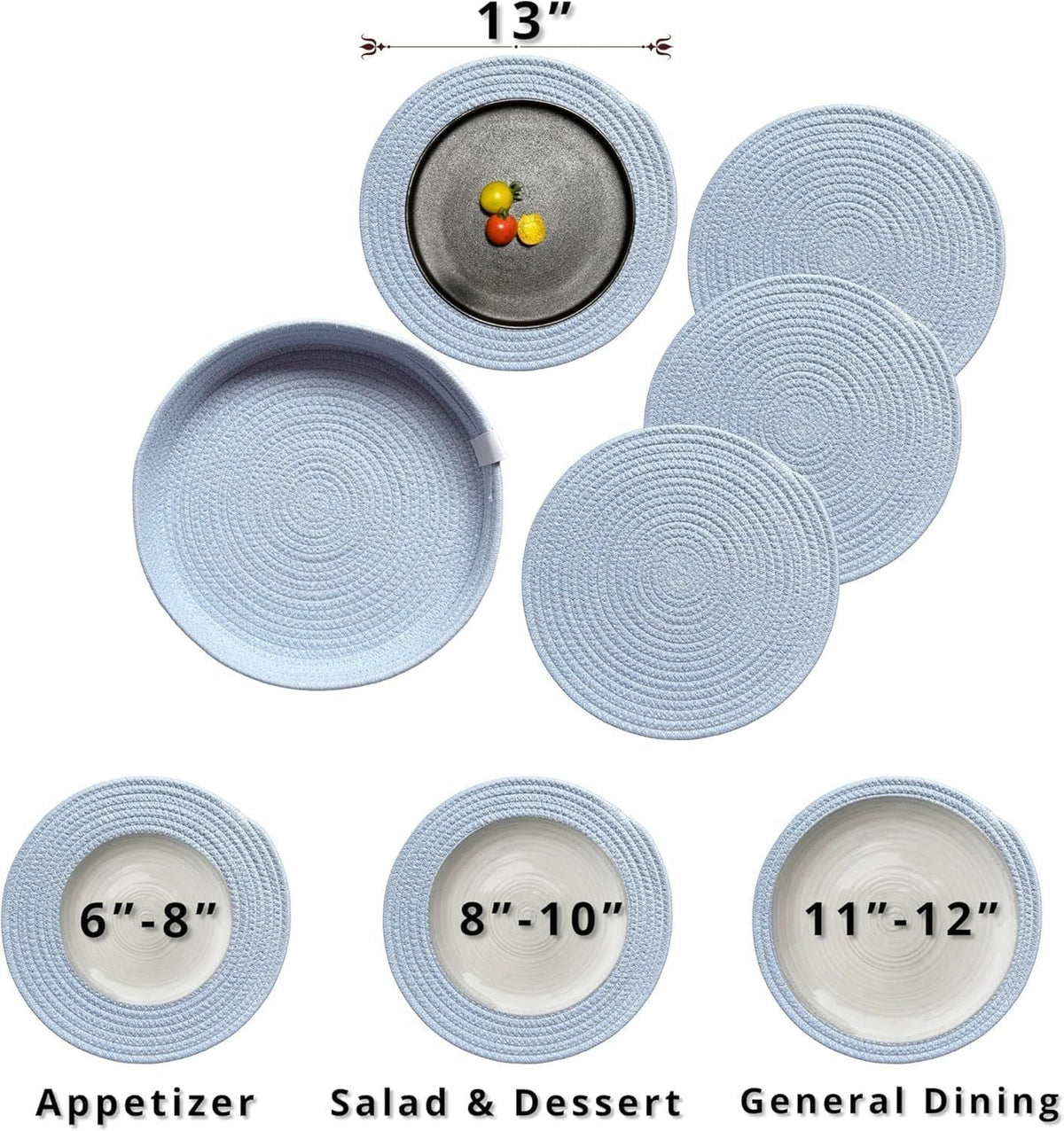 AIESY®-Live Beautiful Woven Cotton Rope Round Placemats