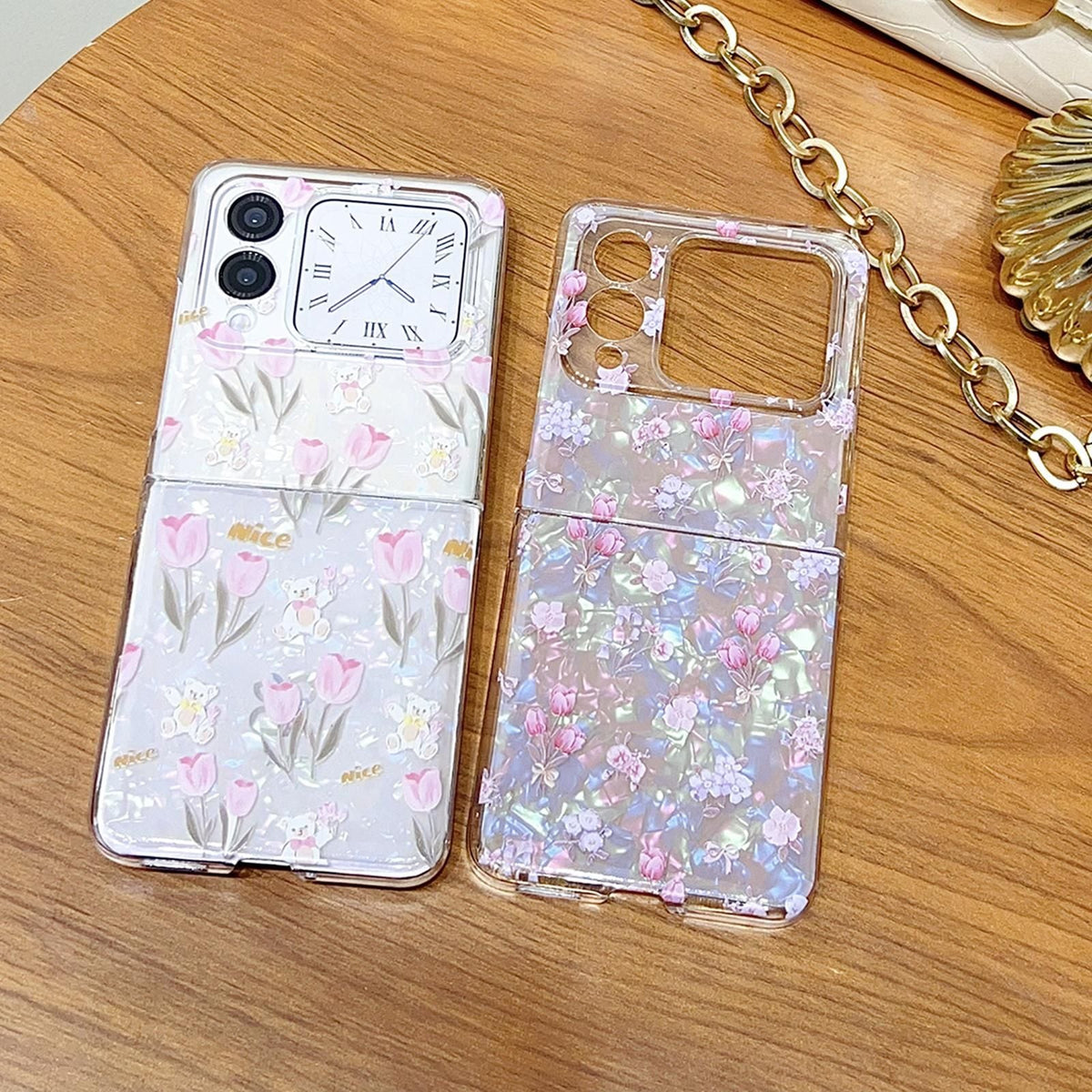 Flower Pattern PC Case For Huawei nova Flip