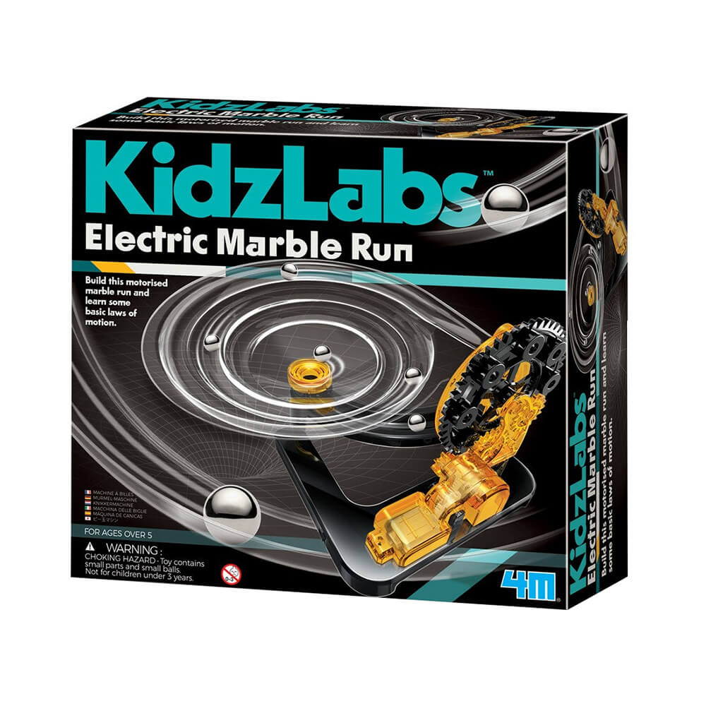 4M KidzLabs Model Building Electric Marble Run Playset, 5+ Years