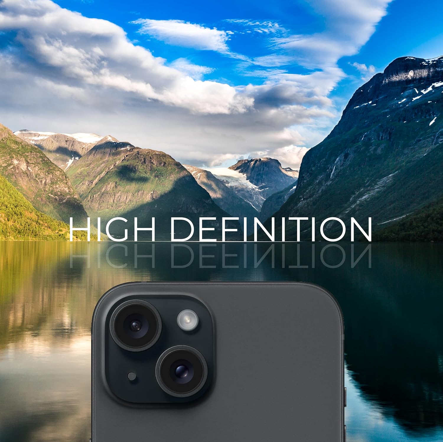 Blupebble Graphene Rock Series Camera Lens Protector for iPhone 15/15 Plus
