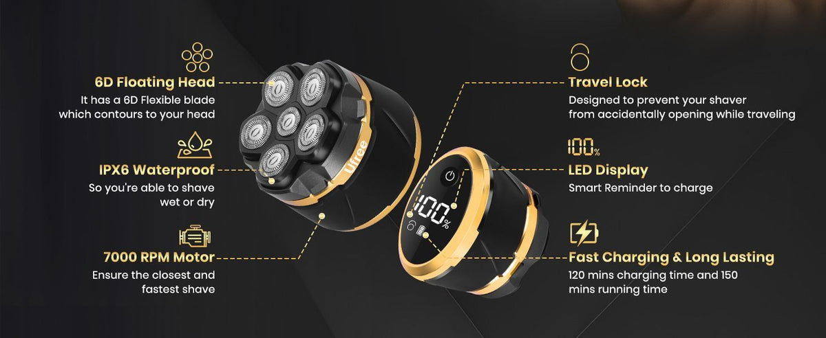 3-Head Waterproof Electric Shaver