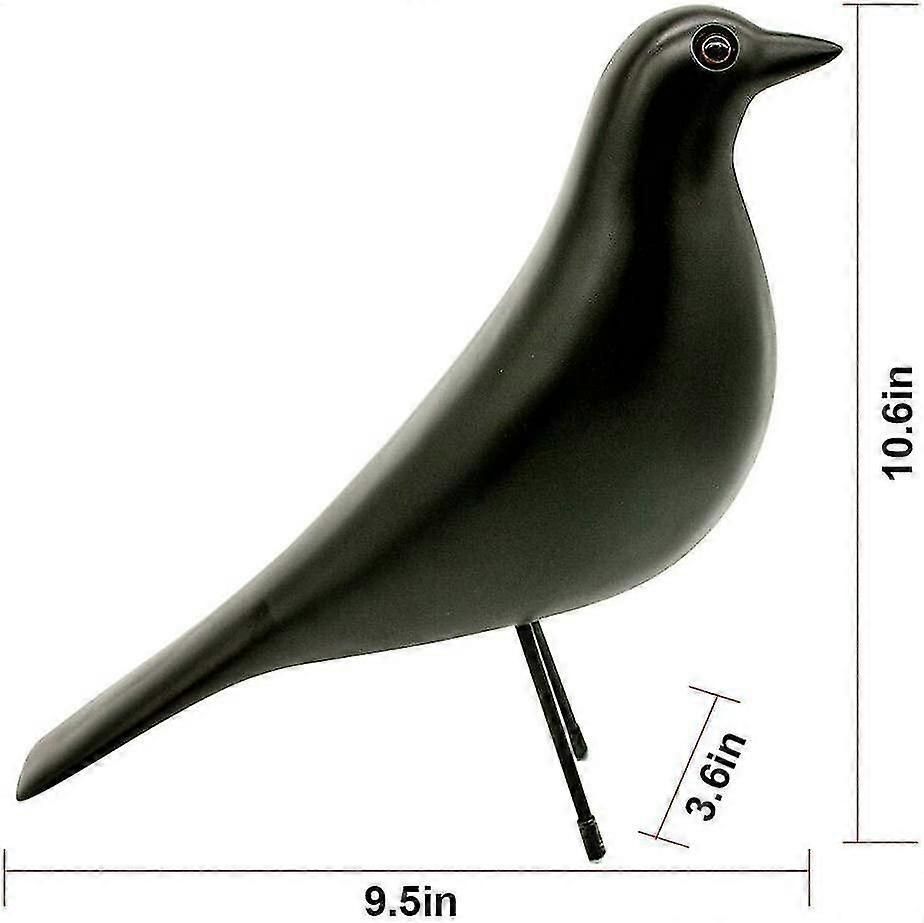 Mid-century Home Decor House Bird - Office Decor Desk Dove Ornament Arts Gift (Black)