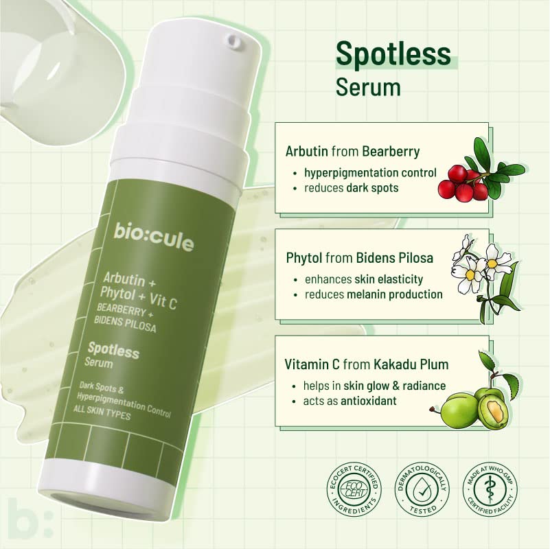 Biocule Spotless Serum : Arbutin + Phytol + Vit C 15ml