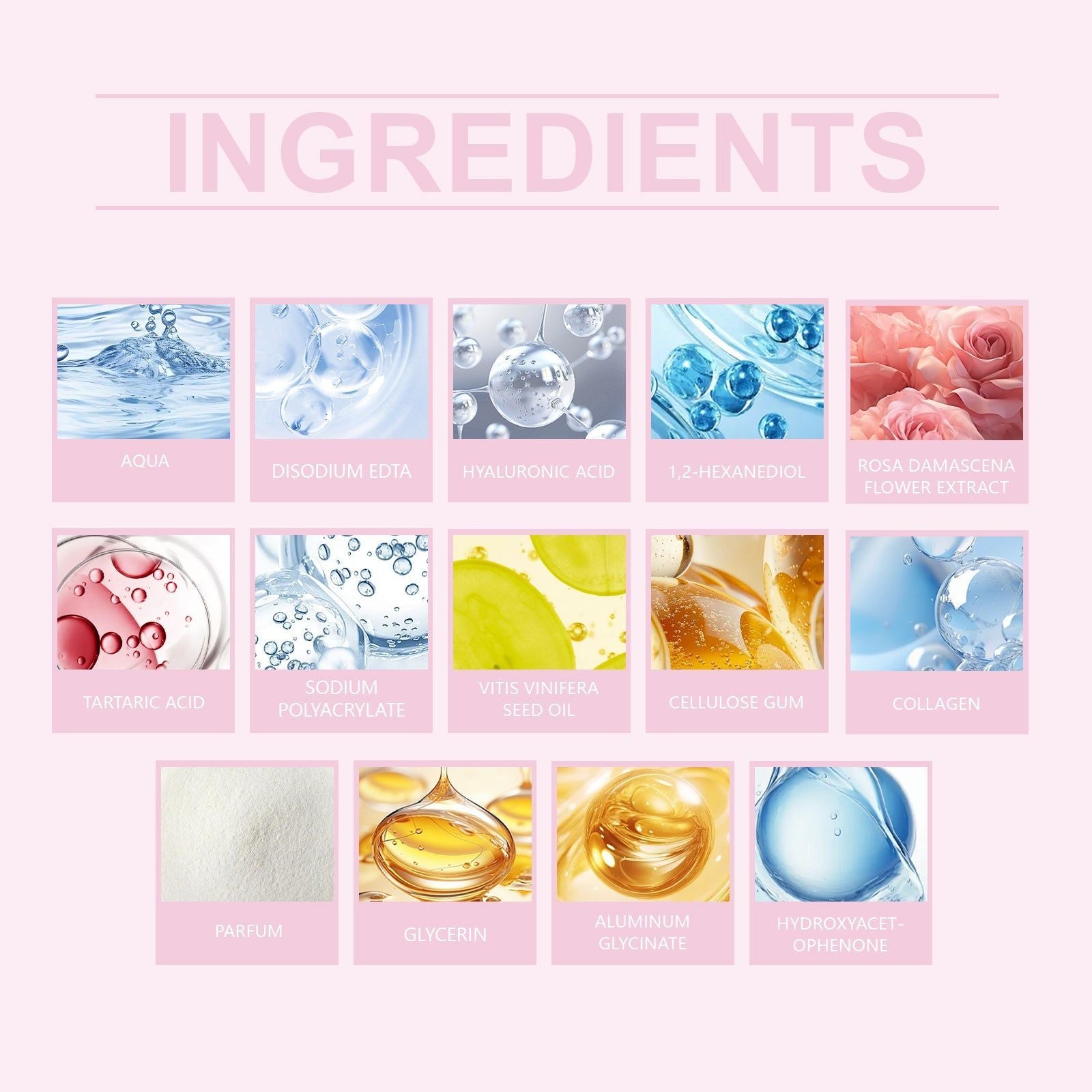 Collagen Facial Care Mask, Hydrating, Softening, Anti-Aging, Skin Glow ,4pcs