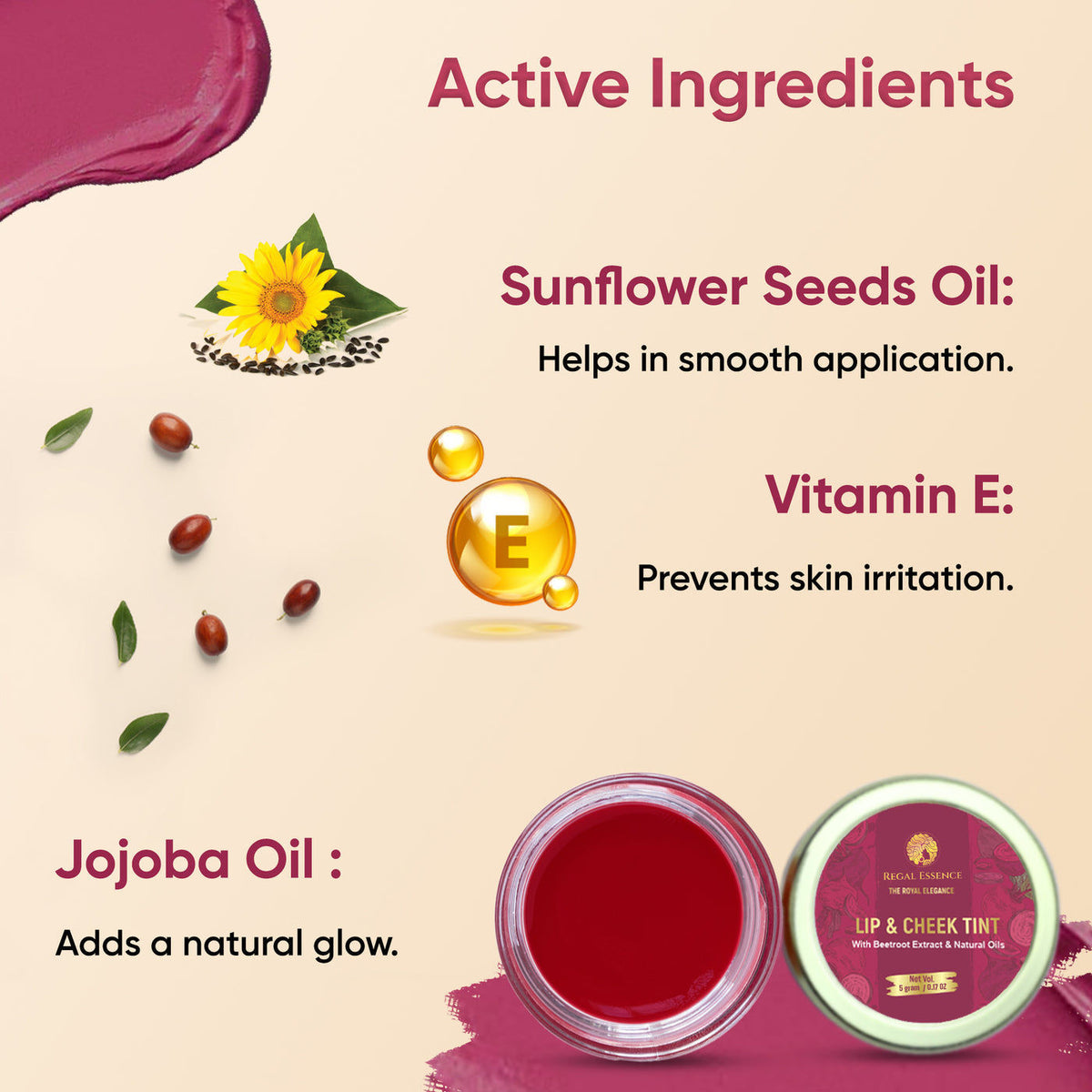 Regal Essence Beetroot Matte Lip Tint Red, 5GM