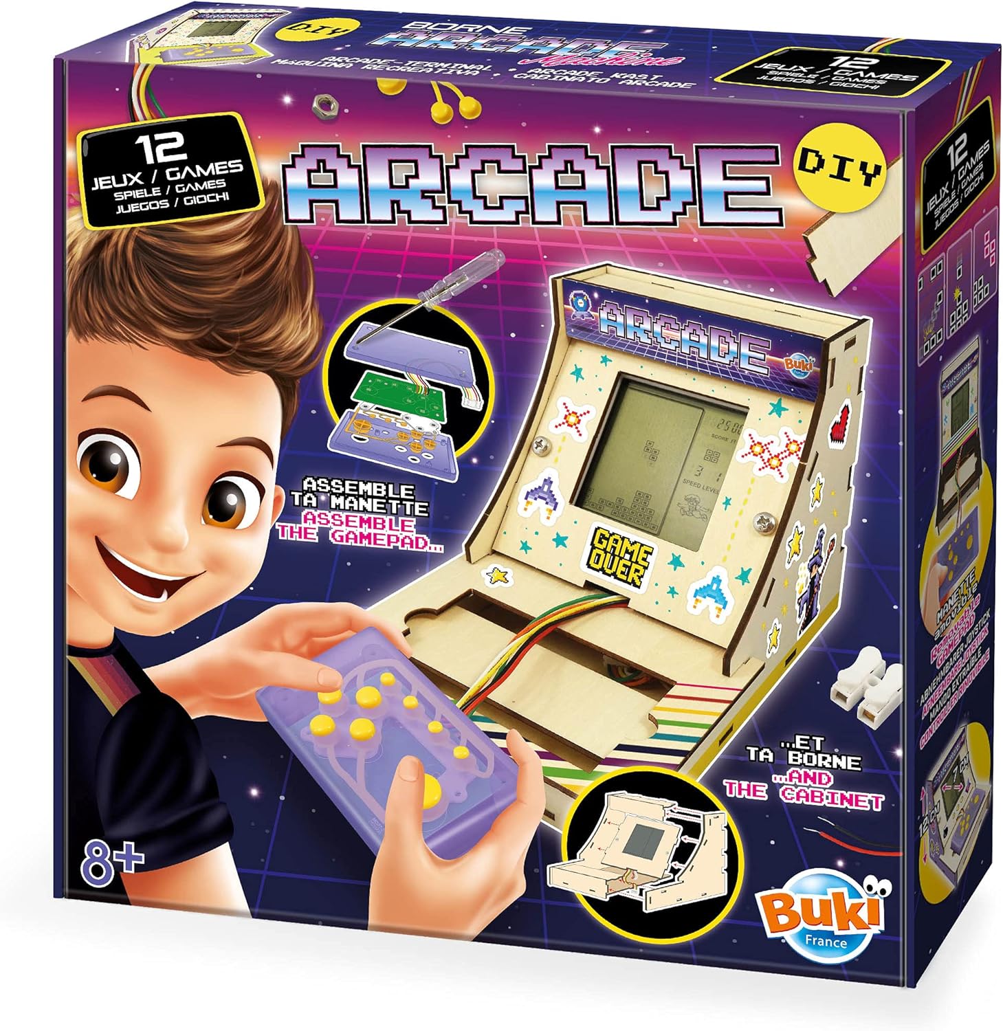 Buki France DIY Arcade and the Cabinet with 12 Games