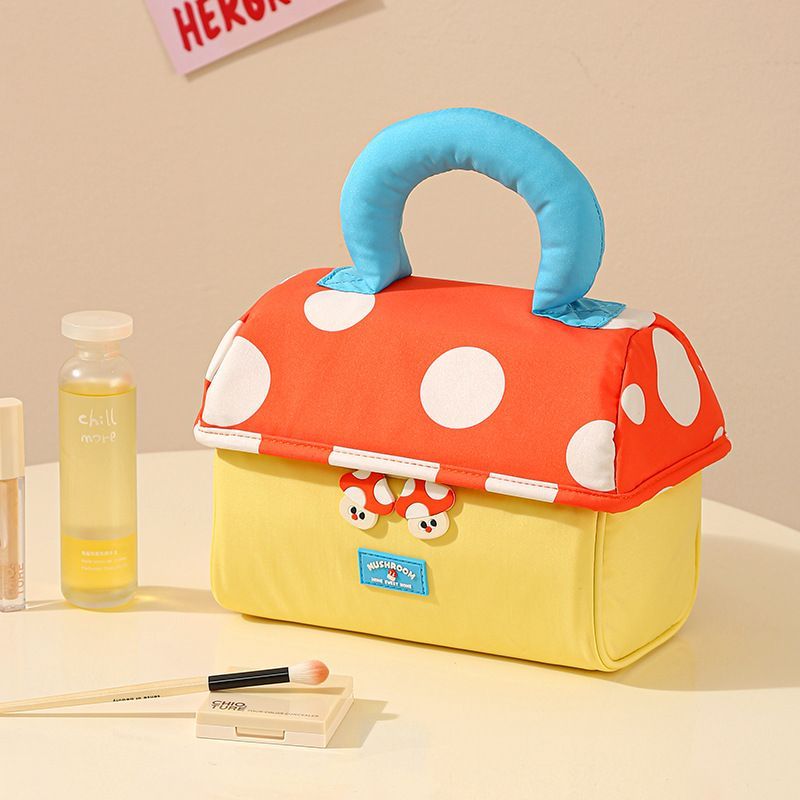 Mushroom Print Makeup Bag Cosmetic Organizer