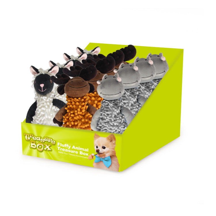 All For Paws Fluffy Animal Treasure Box Assorted - 24pcs/box