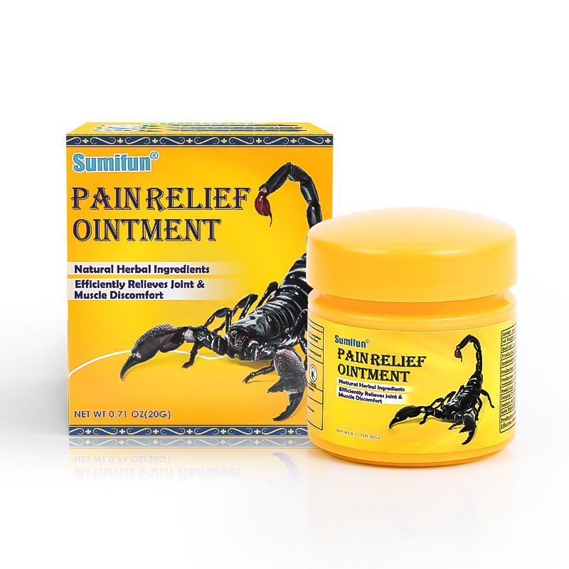 Sumifun Scorpion Venom Pain Relief Ointment, 20g - Natural Herbal Balm for Joint & Muscle Discomfort Relief