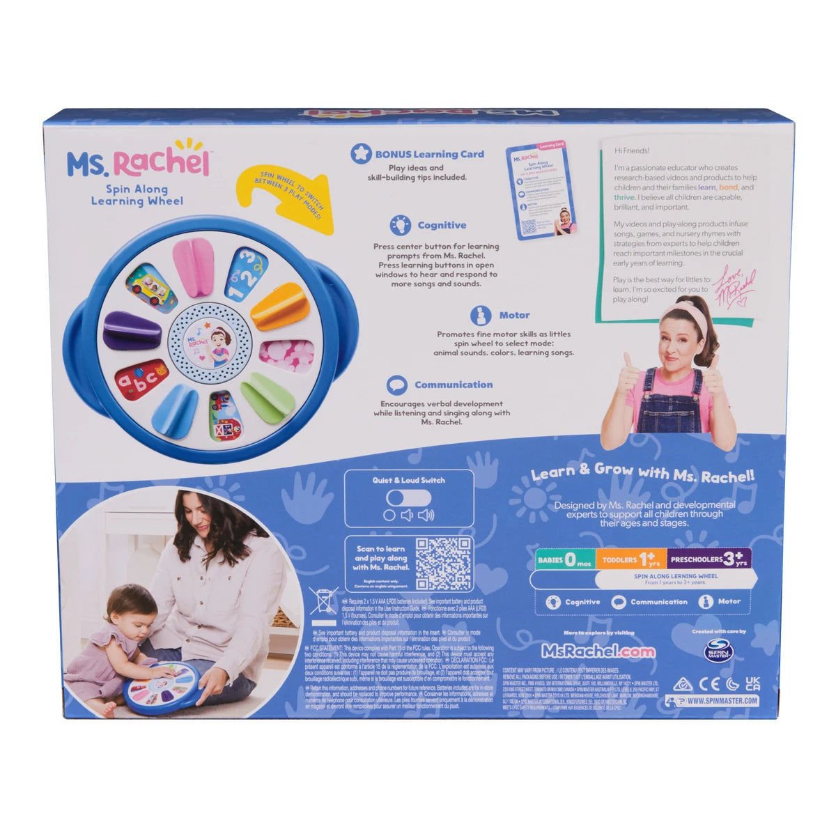 Ms. Rachel Spin Along Sing Learning Wheel