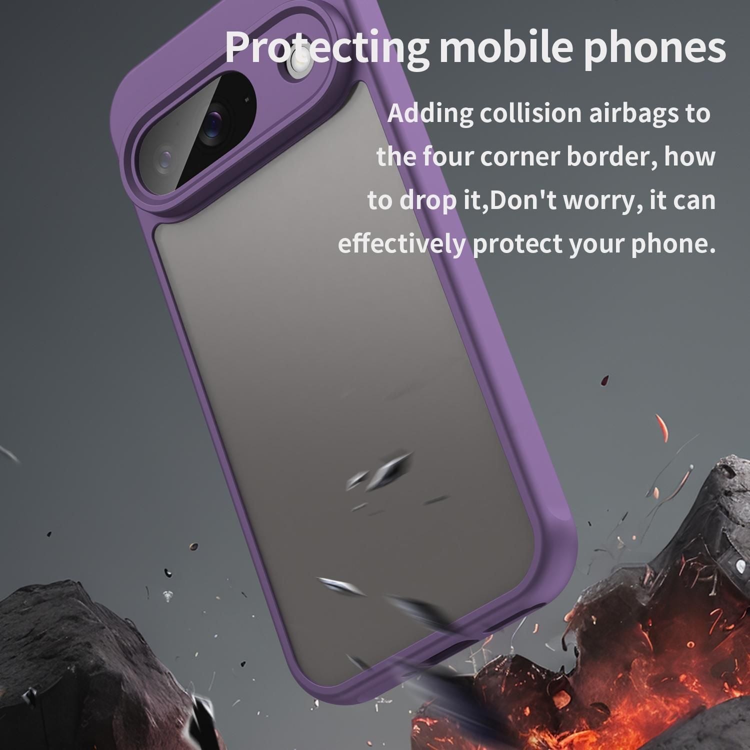 TPU Hybrid PC Frosted Phone Case For Google Pixel 9