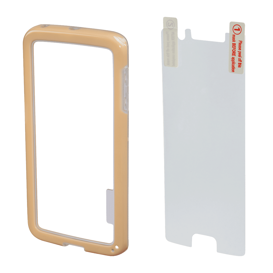 HAMA 136741 "Edge Protector" Cover for Samsung Galaxy S6 Edge + Screen Protector, gold