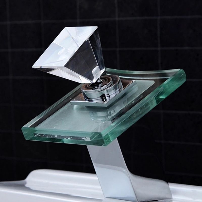LED Waterfall Faucet Colorful Temperature Control Color-changing Anti-scalding Faucet Color-changing Faucet