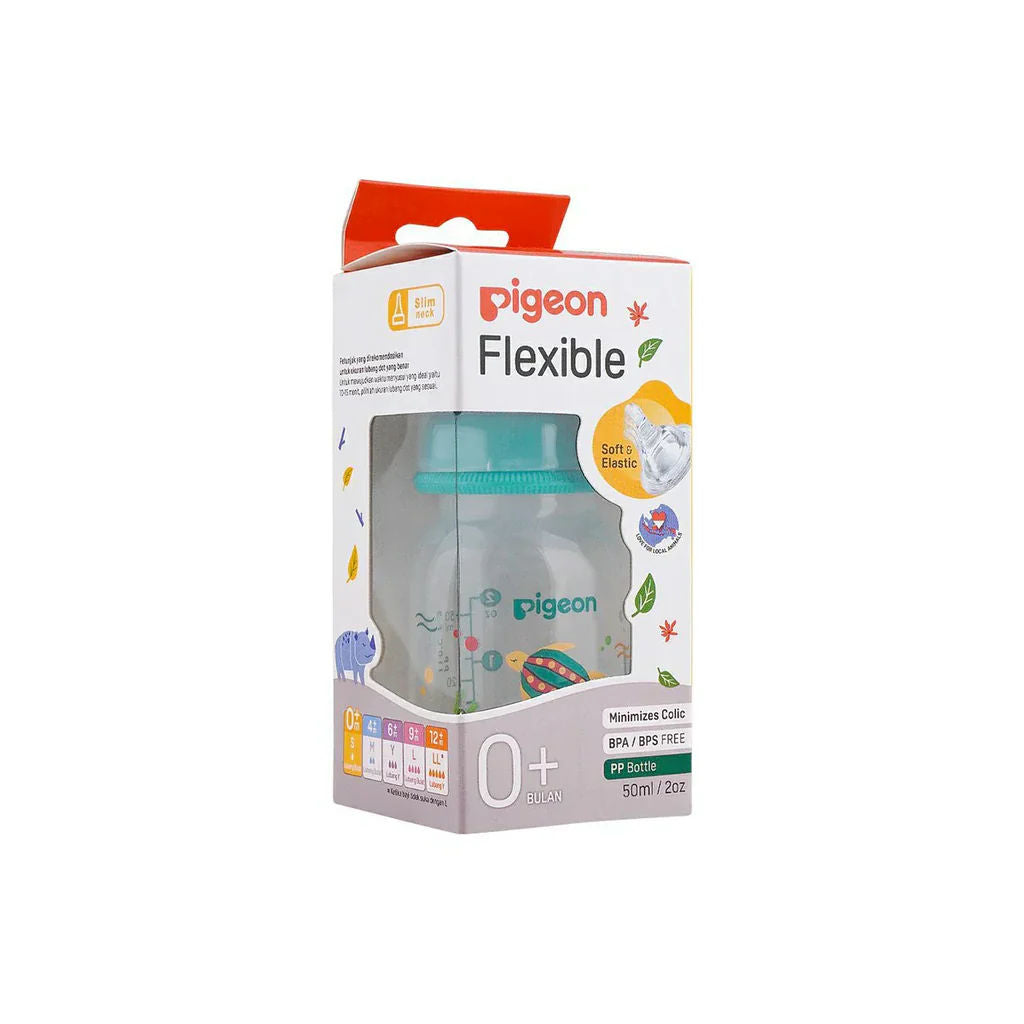 Pigeon – flexible silicone – 50ml -0+ -green