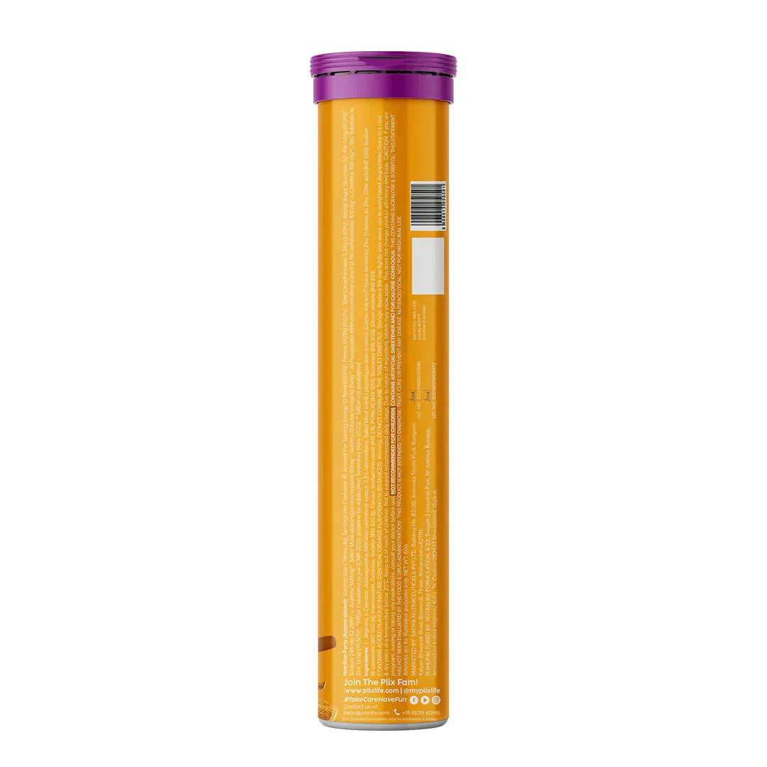 Plix Ultra Vitality Orange Burst 15 Effervescent Tablets