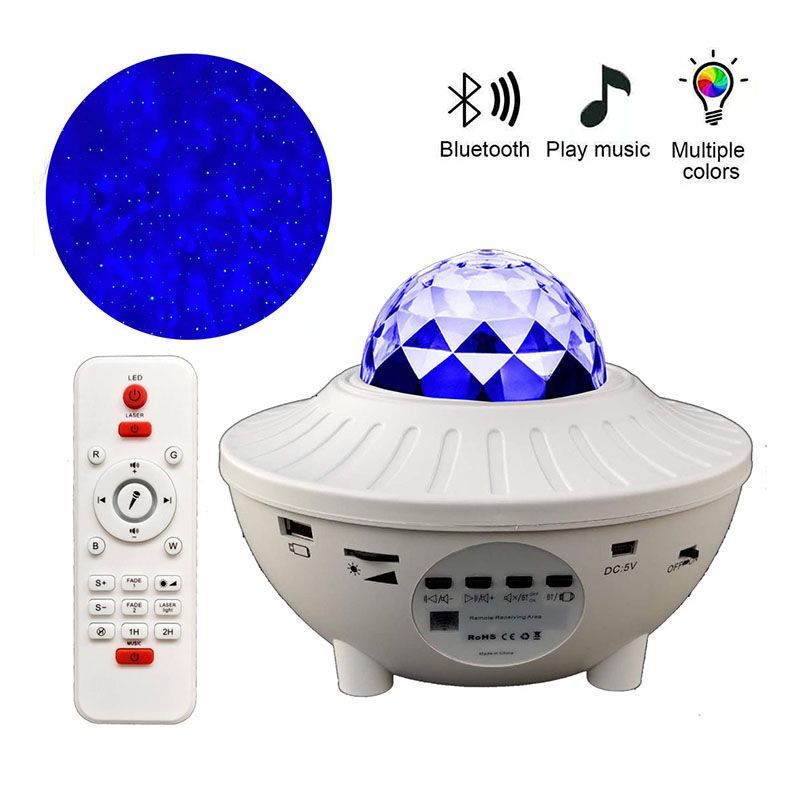 Bluetooth LED Music Projector Starry Night Light With Remote Control