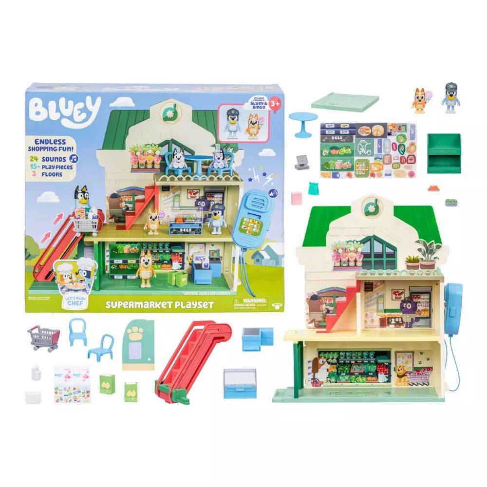 Bluey Series 13 Let's Play Chef Supermarket Playset (40cm), 3+ years