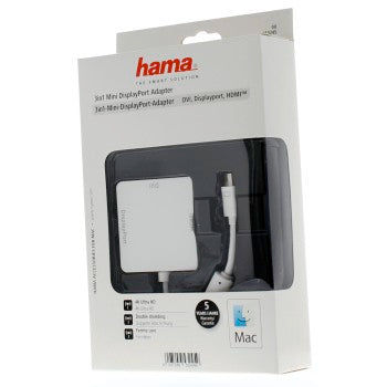 HAMA 53245 3IN1 MINI DISPLAYPORT ADAPTER FOR DVI, DISPLAYPORT OR HDMI™-MAC