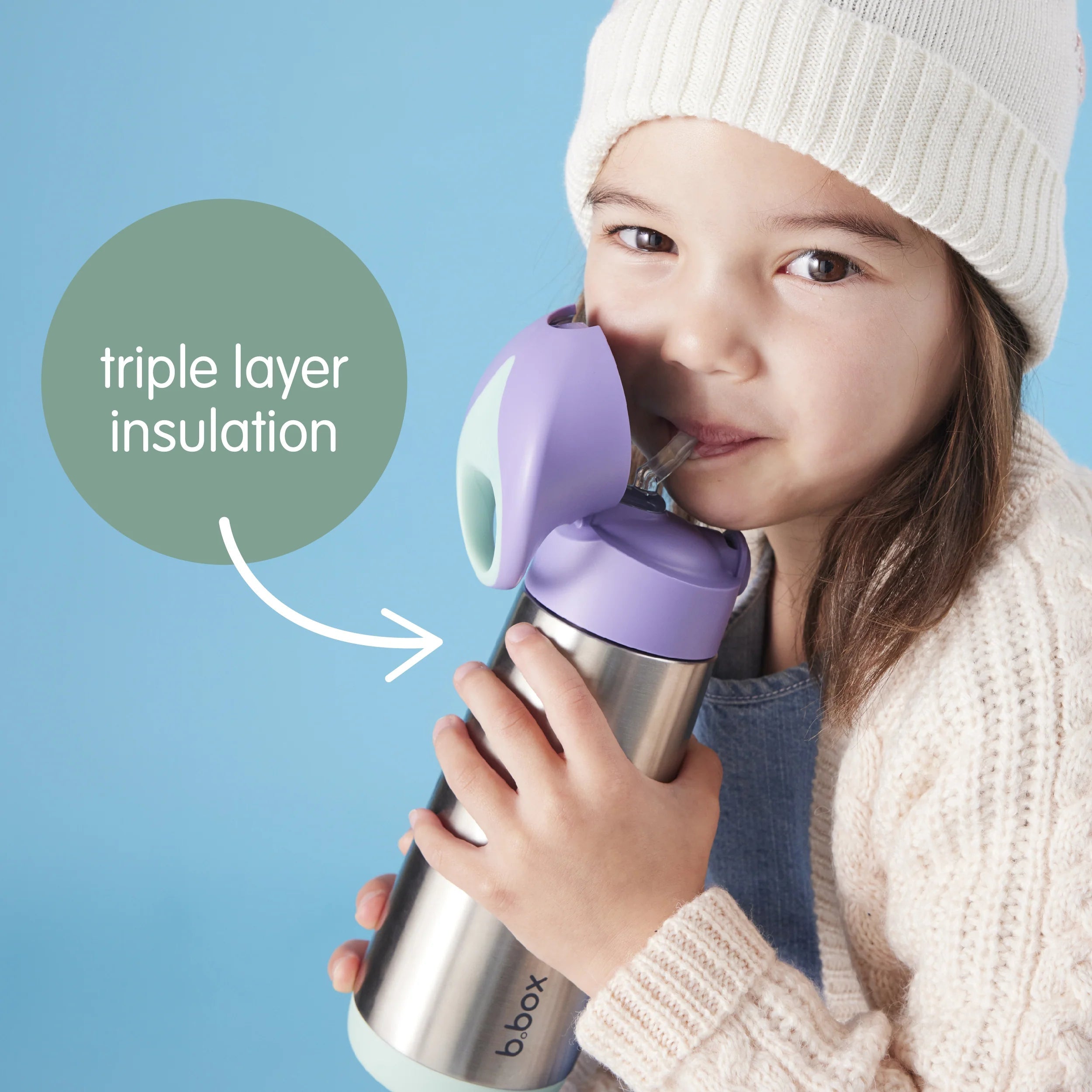 b.box Insulated Drink Bottle 500ml – Blush Crush