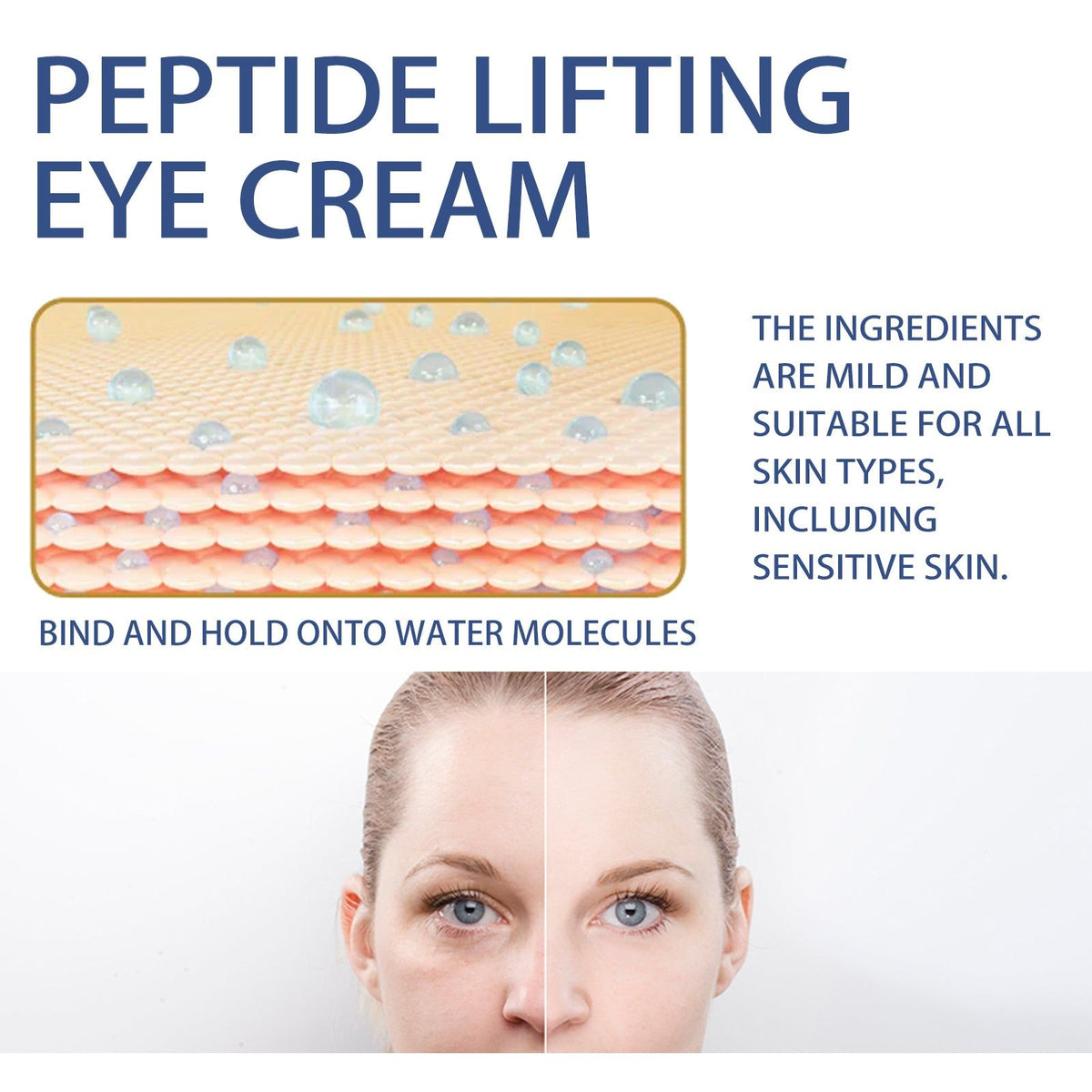 Revitalize Your Eyes with Peptide Lifting Eye Cream, Reduce Fine Lines, Dark Circles, and Boost Skin Elasticity ,15ml