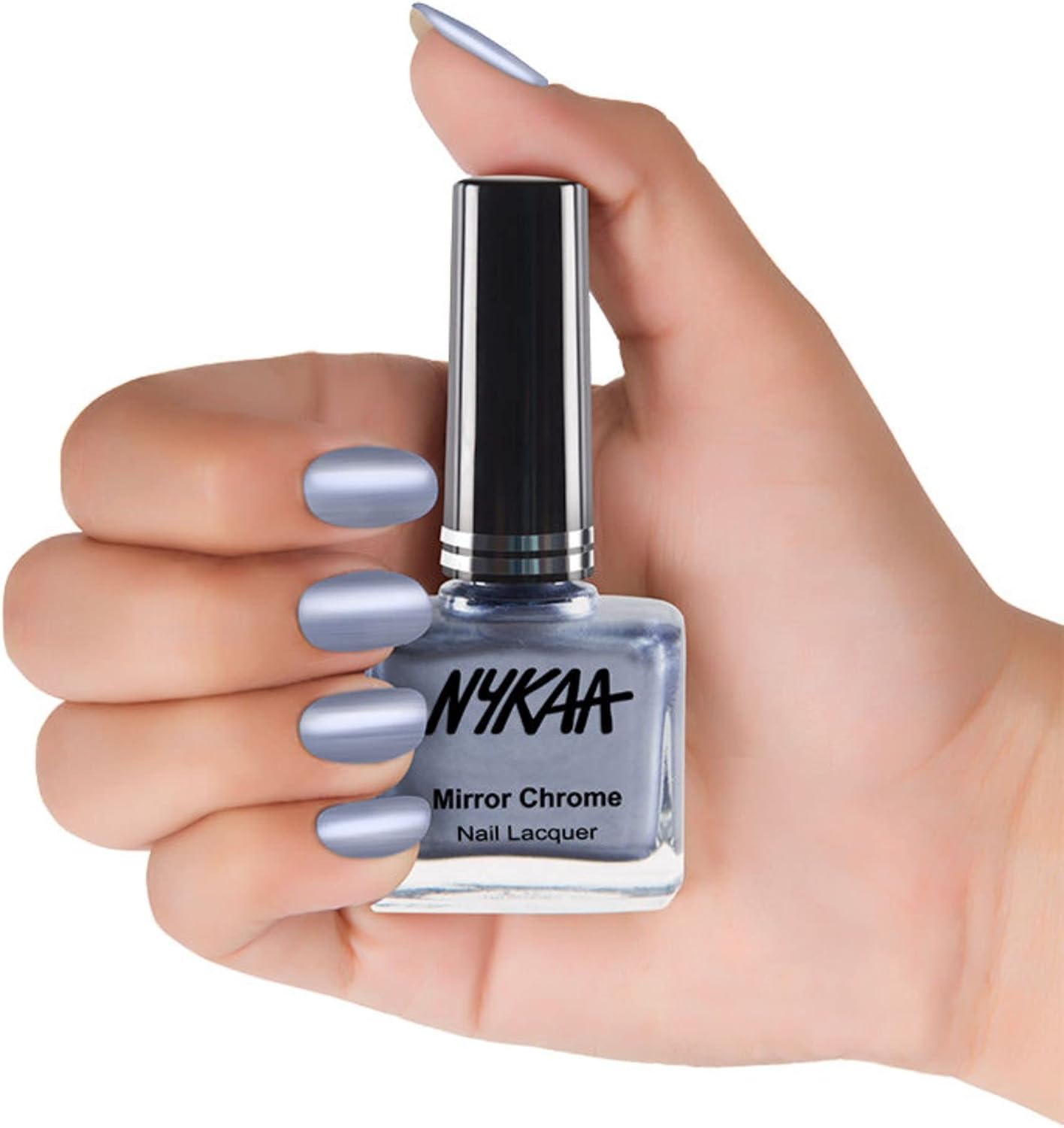Nykaa Mirror Chrome Nail Lacquer Intergalactic Blue Shade No 161