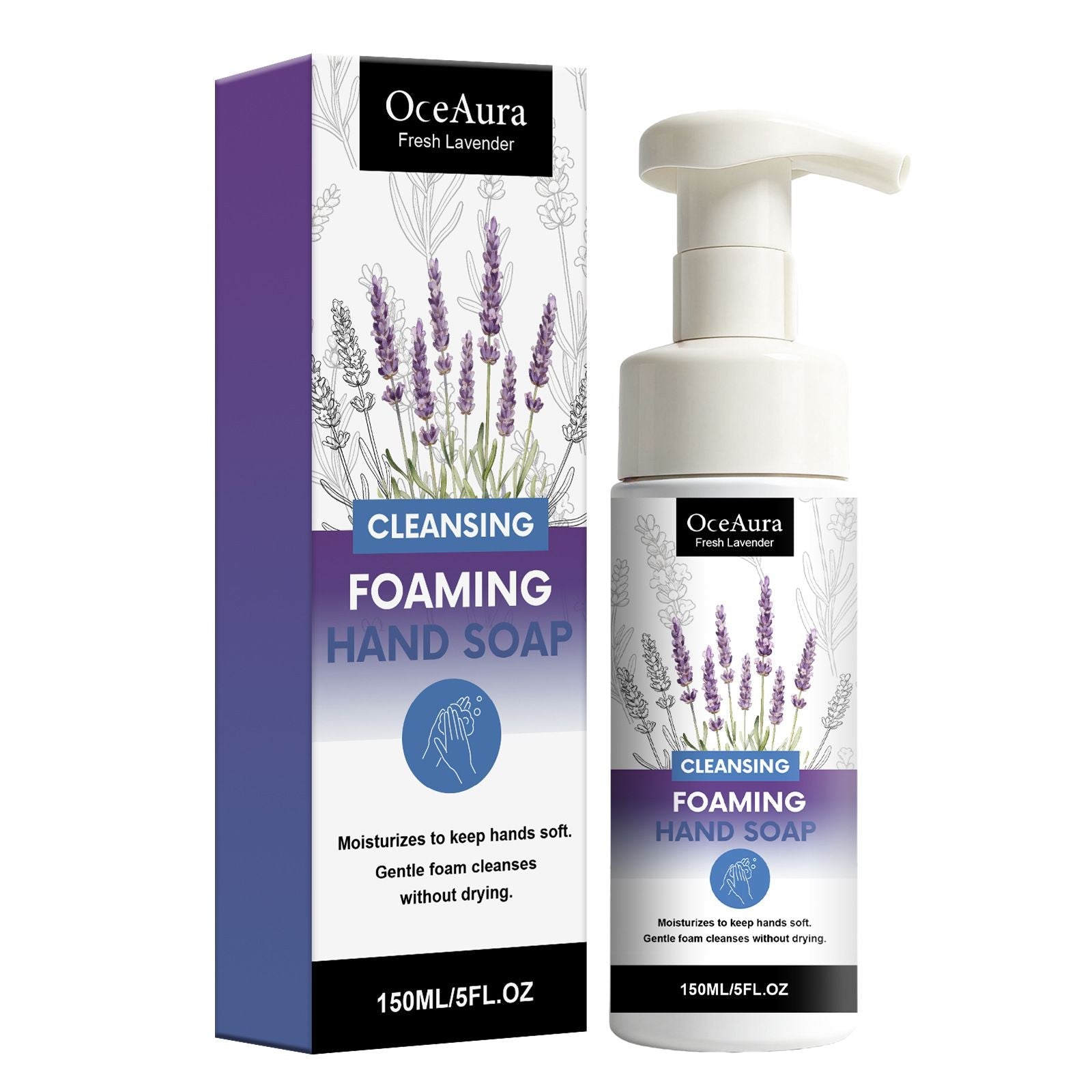 Lavender Foaming Hand Soap Gentle Clean 150ml