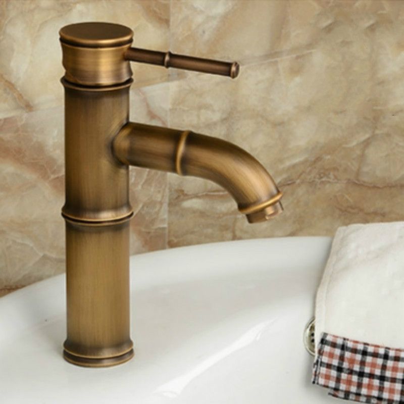 Antique Retro Hot Cold Water Copper Faucet Elbow 2 Knots