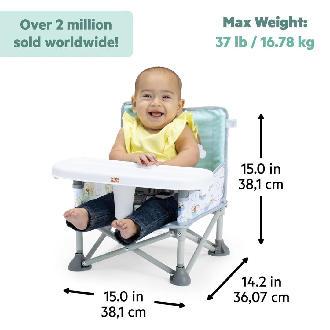 Bright Starts Disney Baby Winnie the Pooh Pop �N Sit Portable 3-in-1 Booster Seat (12.7 x 38.1cm), 6Months - 3years