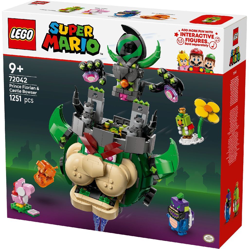 LEGO Super Mario Prince Florian & Castle Bowser Building Set for Ages 9+, 1,251 Pieces