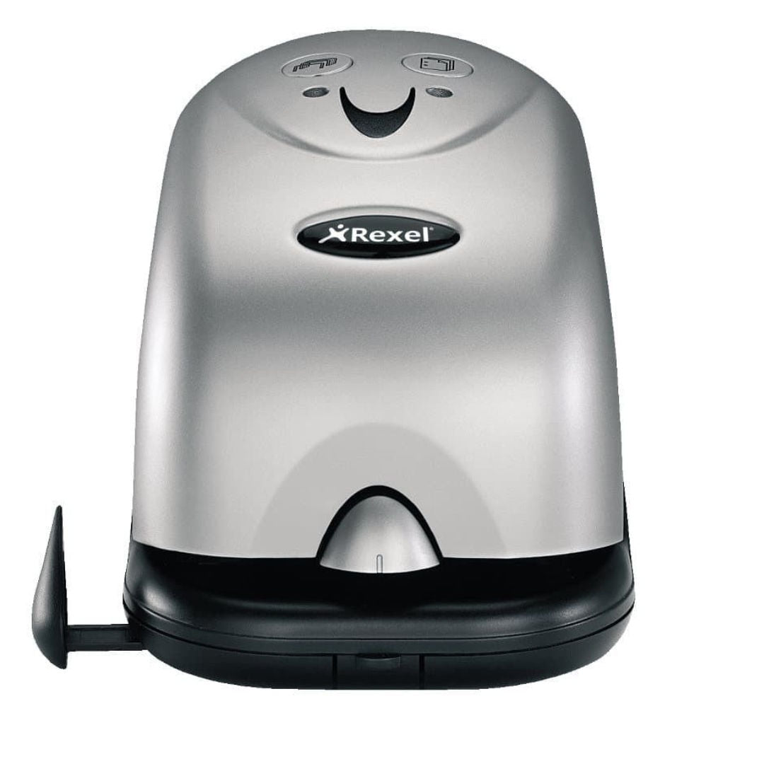 Rexel Polaris 1420, Electric Stapler & Punch, Silver/Black