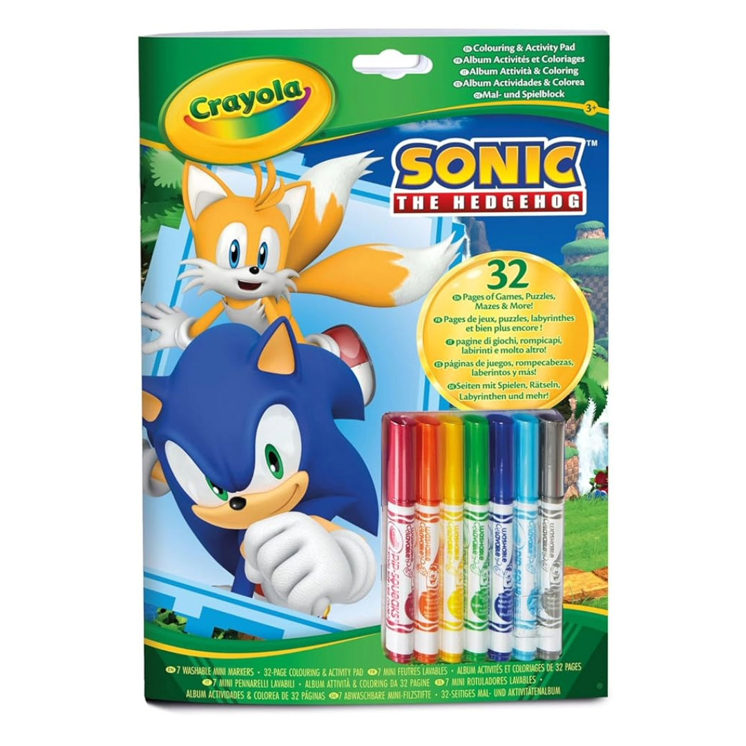 Crayola SONIC THE HEDGEHOG Colouring & Activity Pad, Paperback