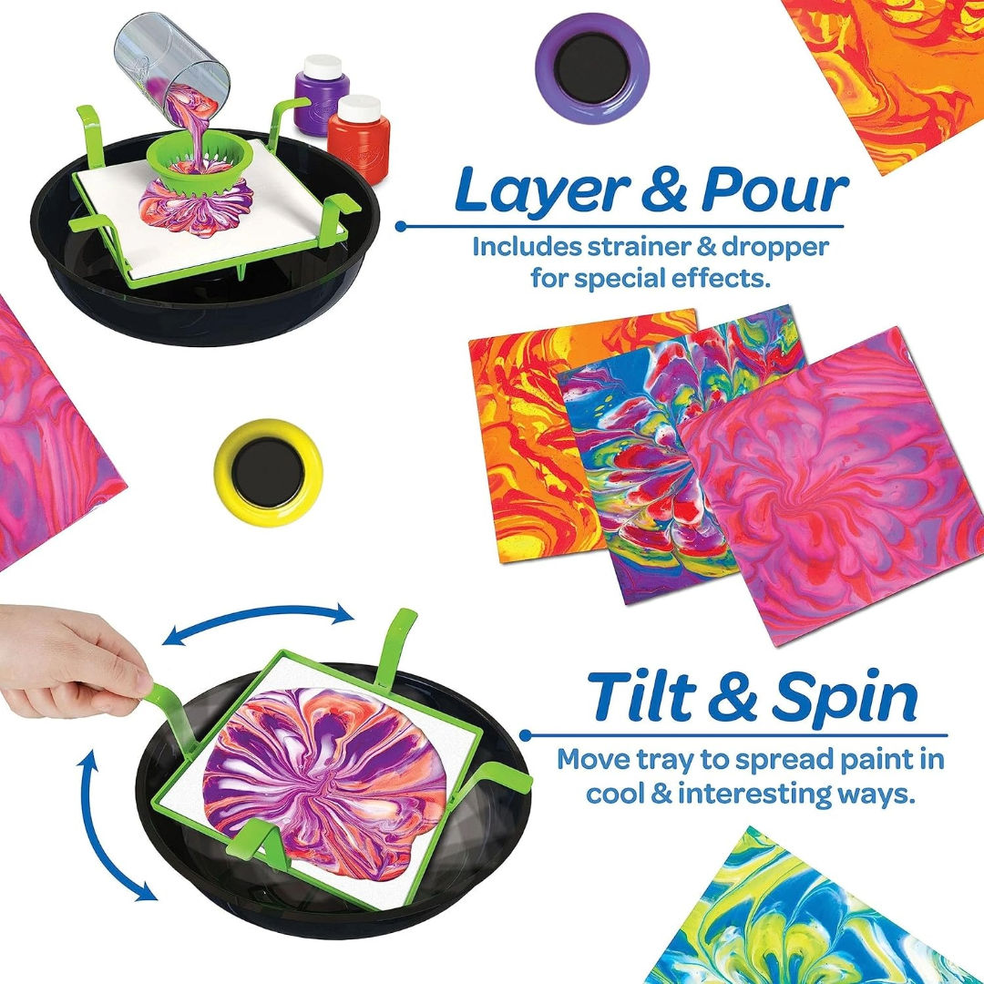 Crayola Washable Paint Pour Art Set, 20+ Pieces